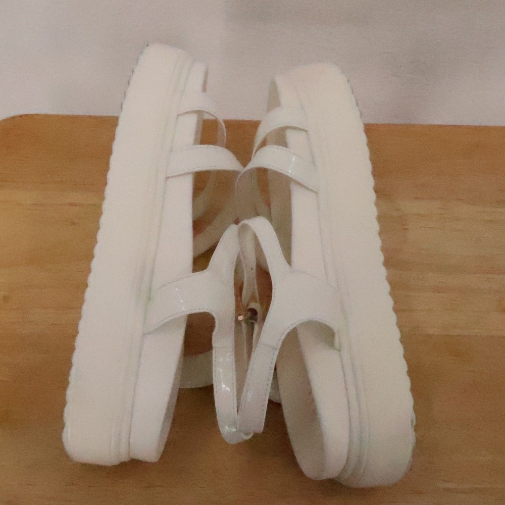 SIMMI London Bryliegh Platform Sandals Womens Size 7 to 7.5 White Chunky Beachy - Picture 10 of 12
